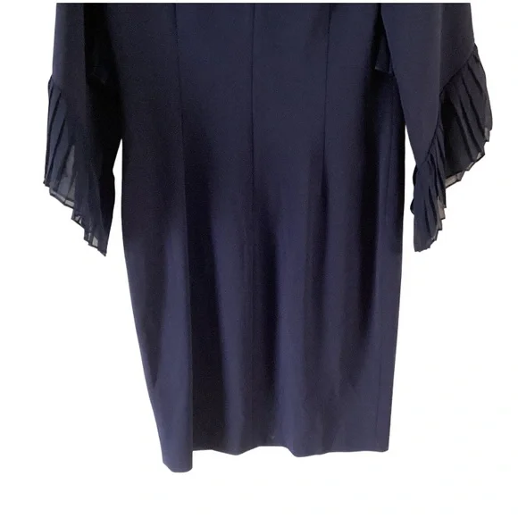 DKNY Pleated Bell Sleeve Sheath Dress 10 NWT - Picture 8 of 11